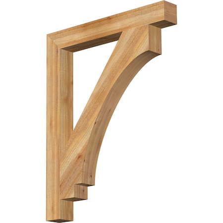 Ekena Millwork Imperial Block Rough Sawn Bracket, Western Red Cedar, 4"W x 32"D x 40"H BKT04X32X40IMP05RWR